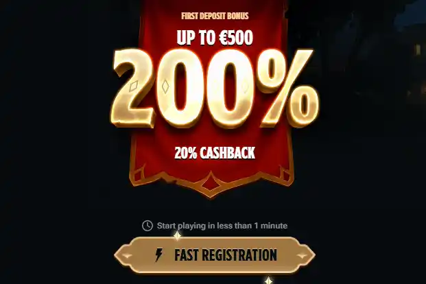 Kingdom Casino welcome promotion screen
